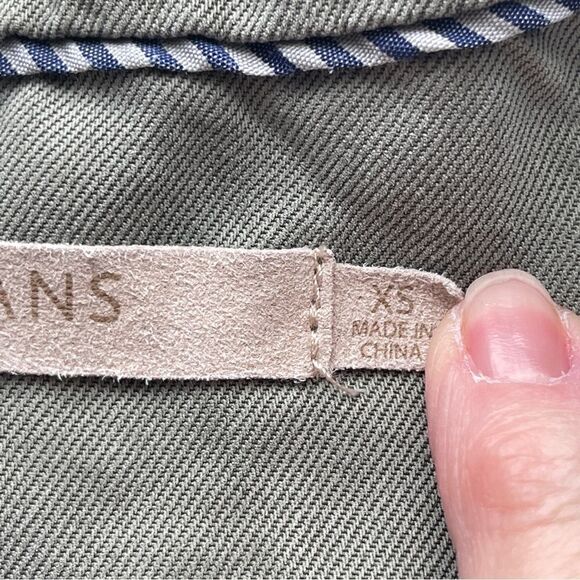 Max Jeans Olive Drape Front Jacket with Wrap Tie, Size XS - Picture 3 of 12